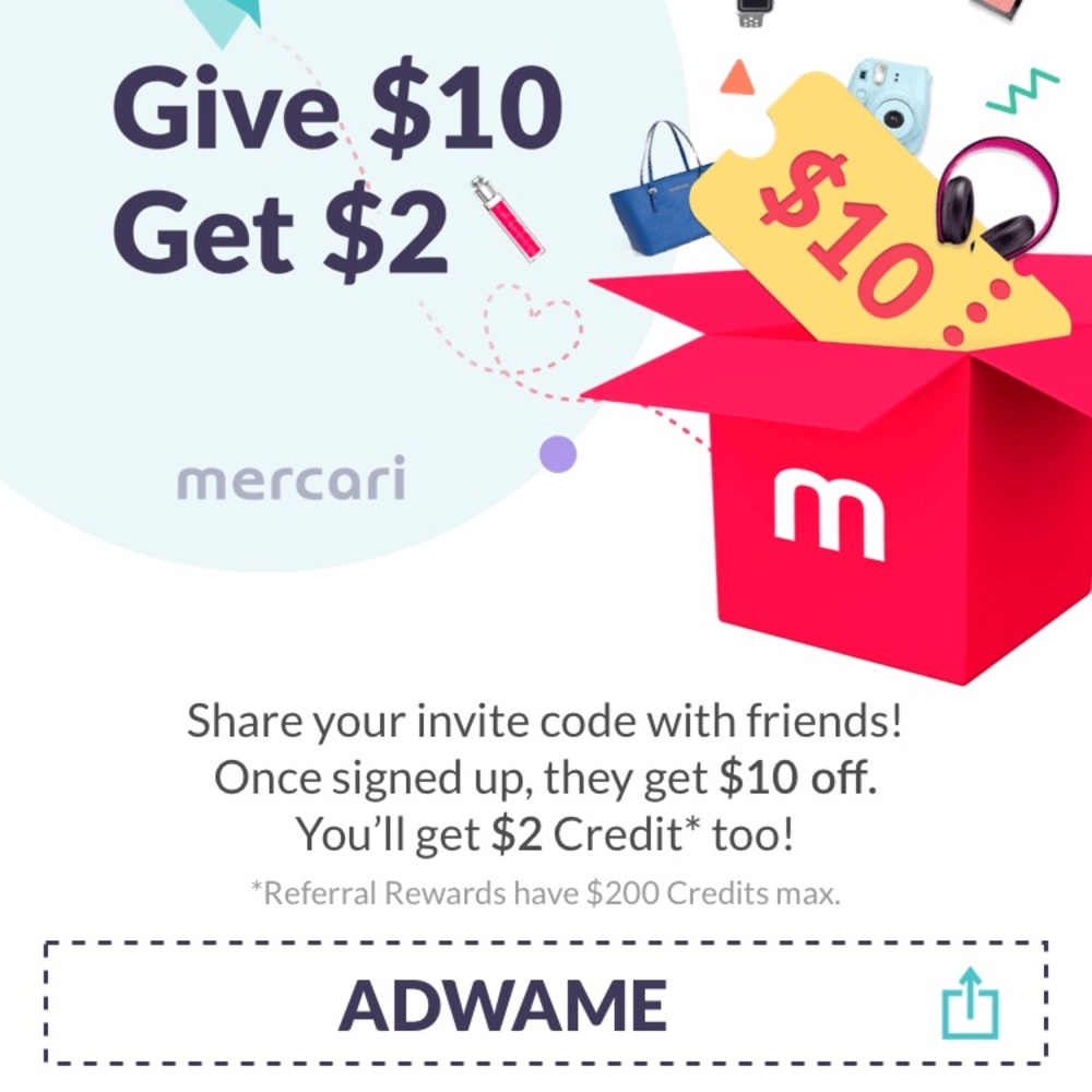 check out my Mercari! & get$10 if you use my code!